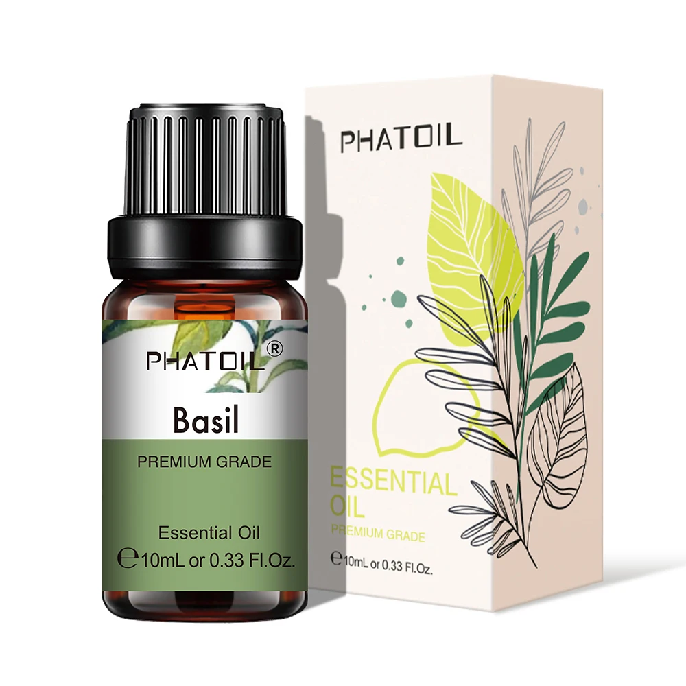 PHATOIL Natürliches ätherisches Pflanzenöl 10 ml Eukalyptus Lavendel Bergamotte Vanille Pfefferminze 1 Stück