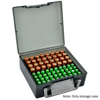 Batterie-Aufbewahrungs-Organizer-Halter für 72 AA AAA-Batterien, Batteriebox, Garagenbehälter