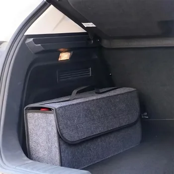 Dunkelgraue Autofilz-Aufbewahrungsbox Auto-Aufbewahrungstasche vergrößerte und verdickte Aufbewahrungsbox aus