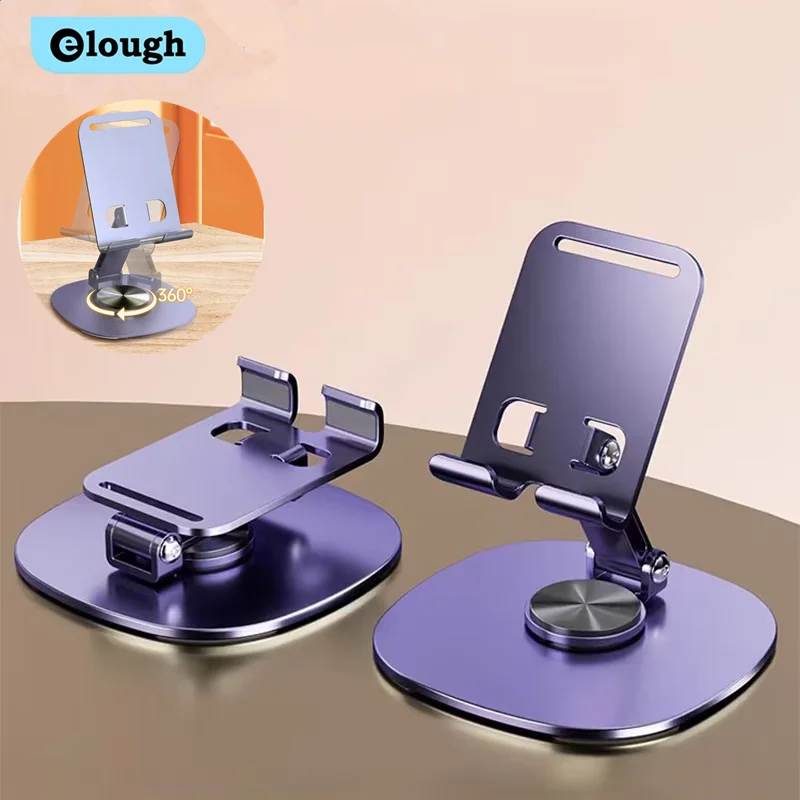 Elough 360° ° Rotation Tragbare Tablet Halter Für iPad iPhone 15 Xiaomi Klapp Faul Desktop Live Handy Ständer