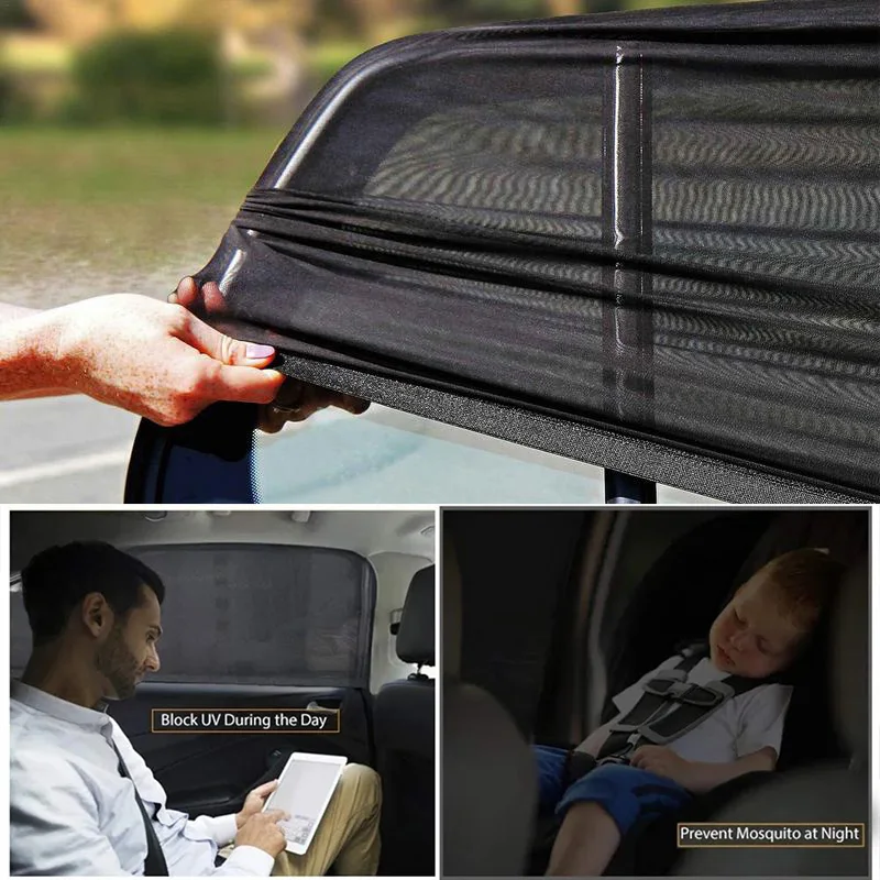 Auto Hinten Seite Fenster Sonnenschirm UV Schützen Schild (2 Stück) – Bild 5