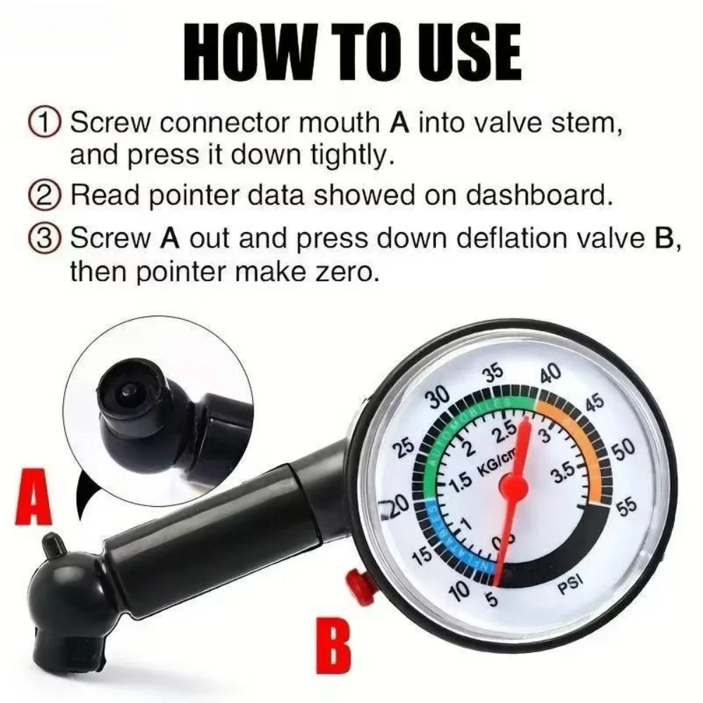 Reifen Manometer Auto Reifendruck Meter Auto Reifendruck Uhr Hohe – Bild 5