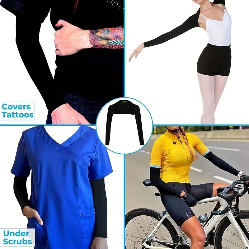 Damen-Sport-Sonnenschutz-Schal, dünner Stil, schulterlang – Bild 5