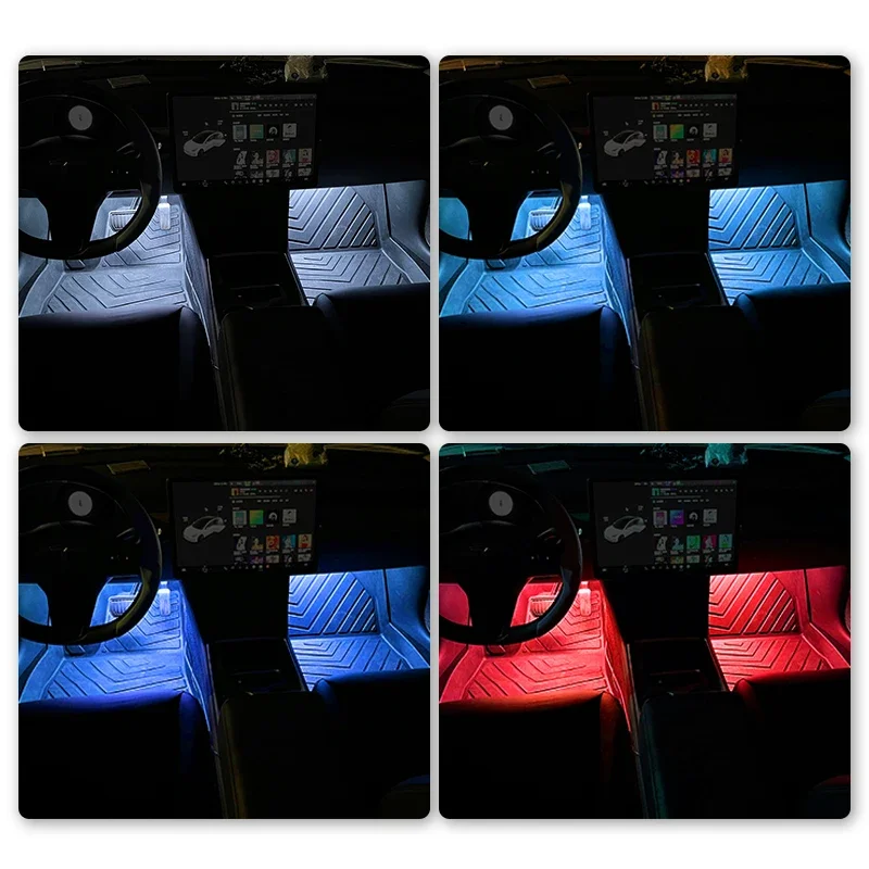 Led Auto Umgebungs Licht Mit USB 5V Universal Auto Innen Fuß Lampe – Bild 6
