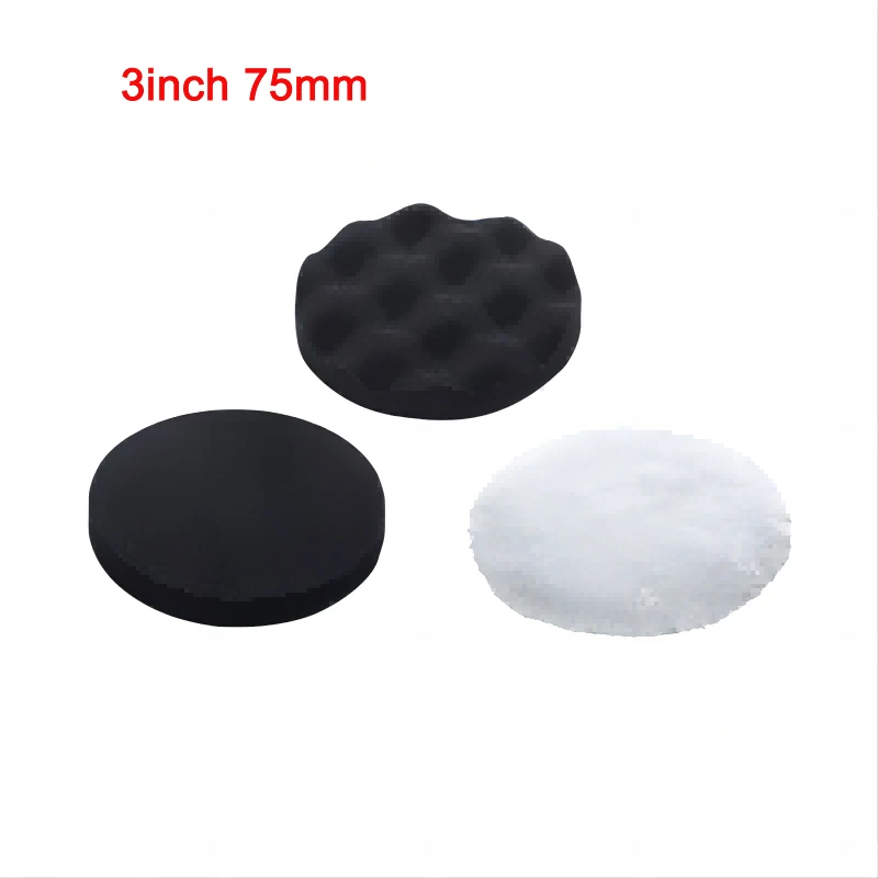Auto-Polierpad-Set, Woll-Polierpads 3-6 Zoll, Auto-Schaumstoff-Bohrpolierer zum Schleifen, Waschen (3 Stück)