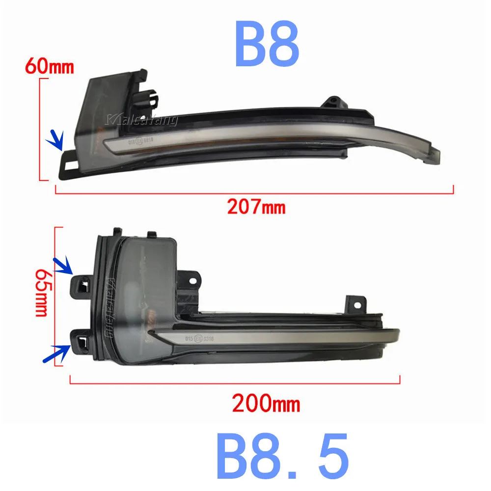 Dynamische Blinker-Spiegelleuchte für Audi A4 A5 B8 A3 8P Q3 (2 Stück) – Bild 2