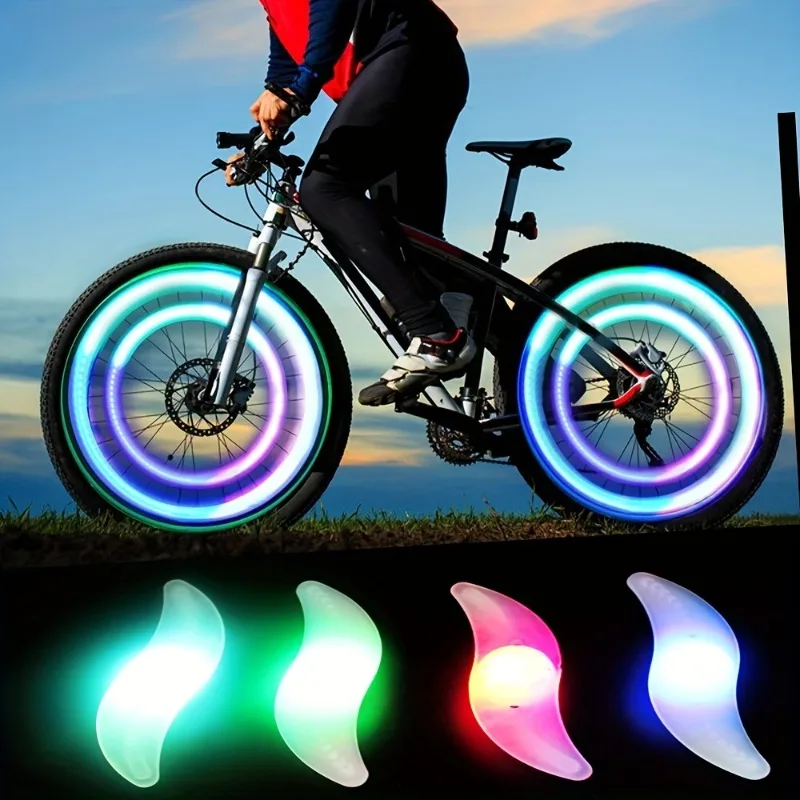 LED Fahrrad Rad Speichen Licht Bunte Wasserdichte MTB Balance Fahrrad Reifen Flash Lichter Warnung Radfahren