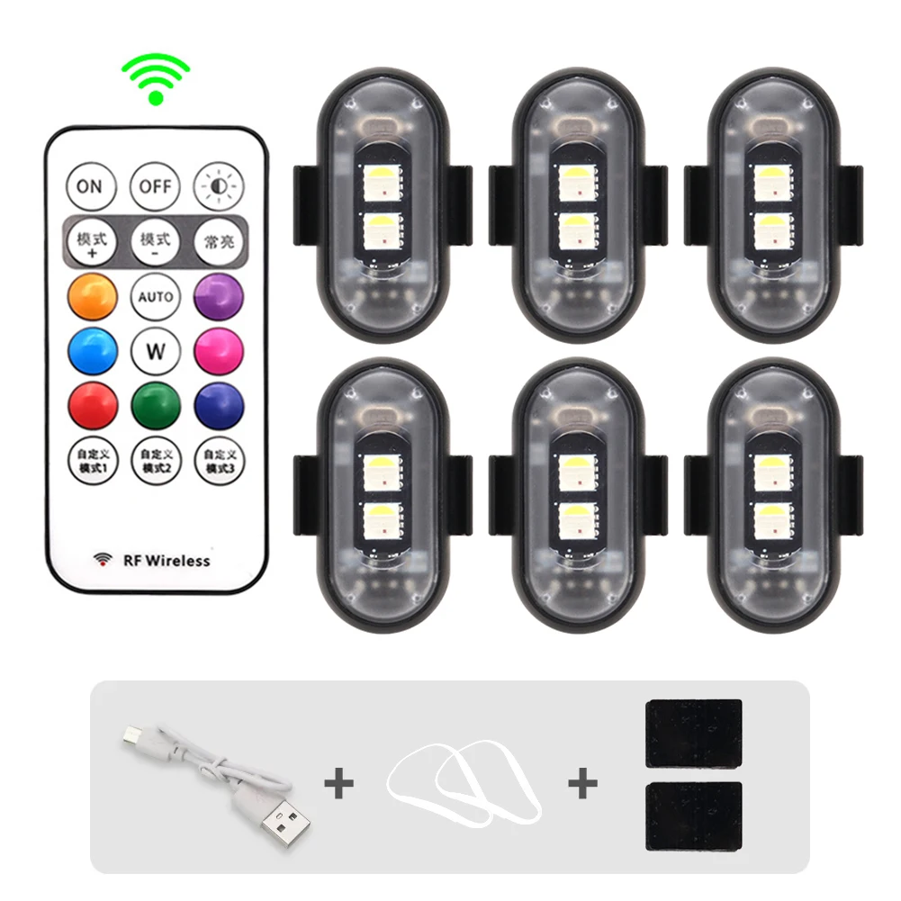 RGB Led Auto Strobe Lichter Motorrad LED-Blitz Position Drahtlose – Bild 3