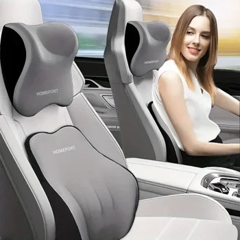 Auto-Kopfstütze Lendenwirbelstütze Lendenkissen Memory-Schaum Rückenlehne Lendenkissen Auto Komfortables
