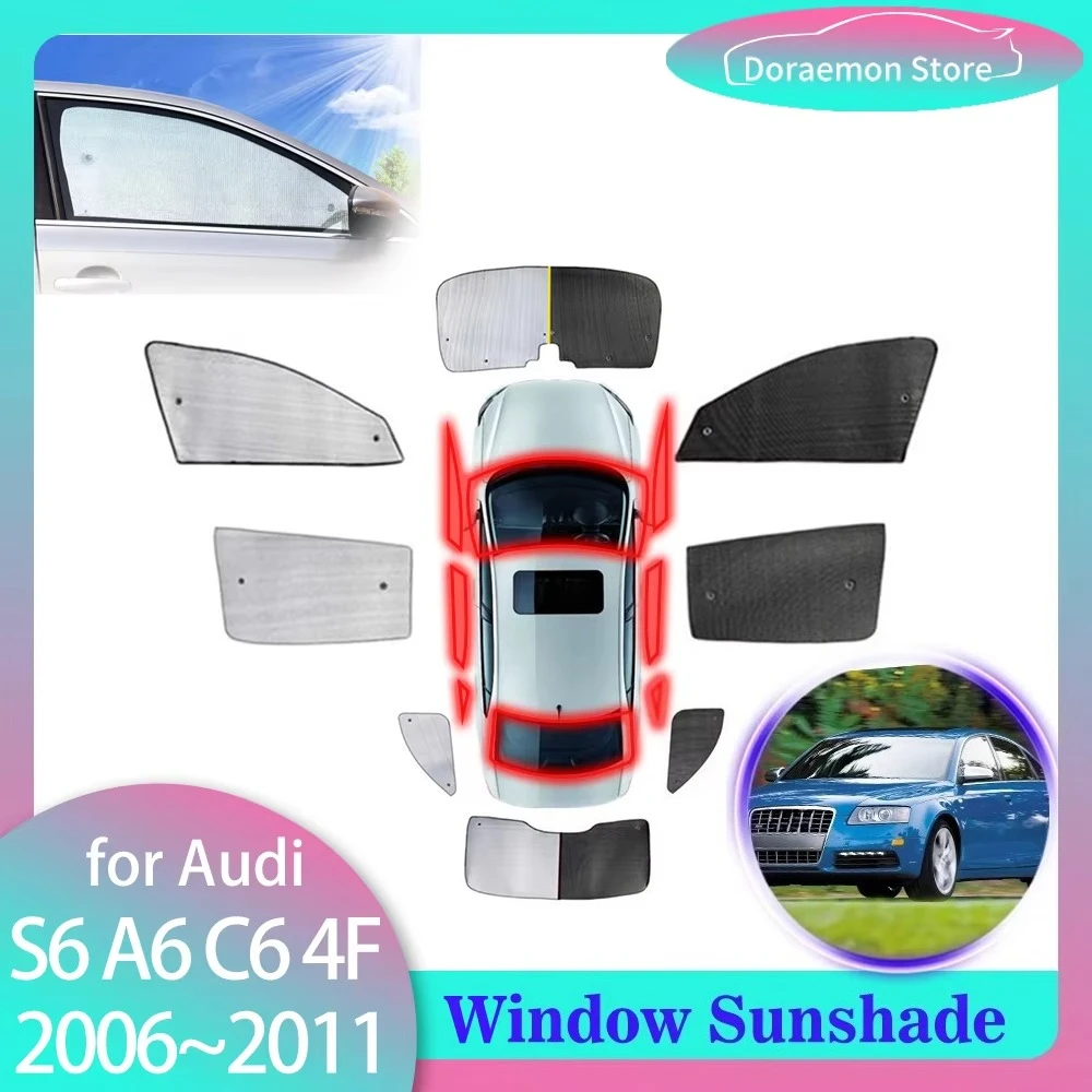 Sonnenschutz für Audi S6 A6 C6 4F RS6 2006 ~ 2011 2007 2008 2009 2010 Windschutz scheibe Visier matte