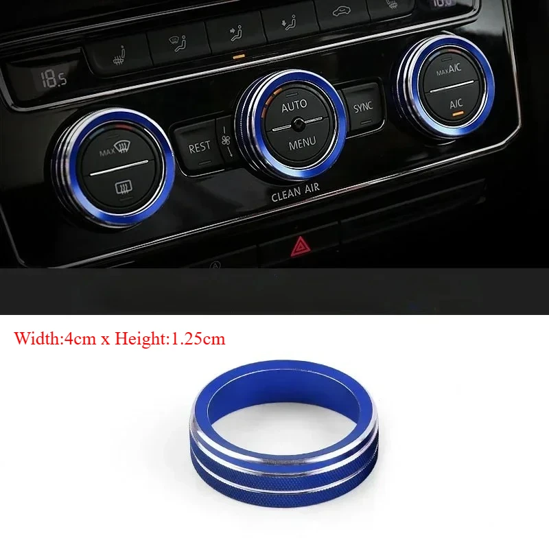 Auto Auto AC Control Ring Trim Abdeckung Auto Innen Zubehör Für VW Tiguan Atlas T-roc Ateca FR Passat B8