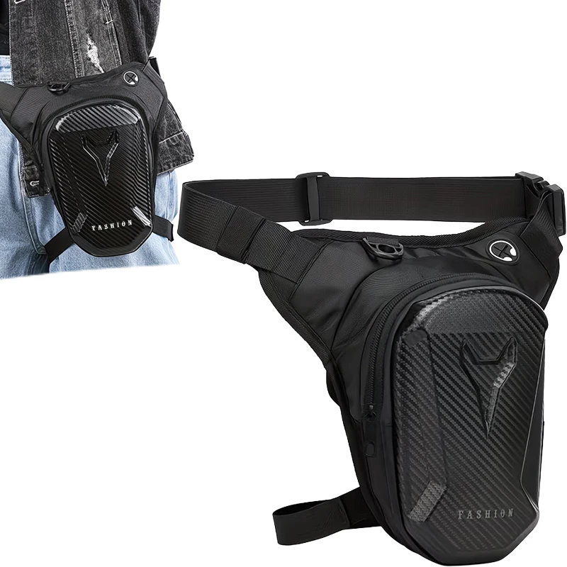 Motorrad-Beintasche Wasserdichte Hartschalen-Hüfttasche, Outdoor-Sport-Oberschenkeltasche für Herren