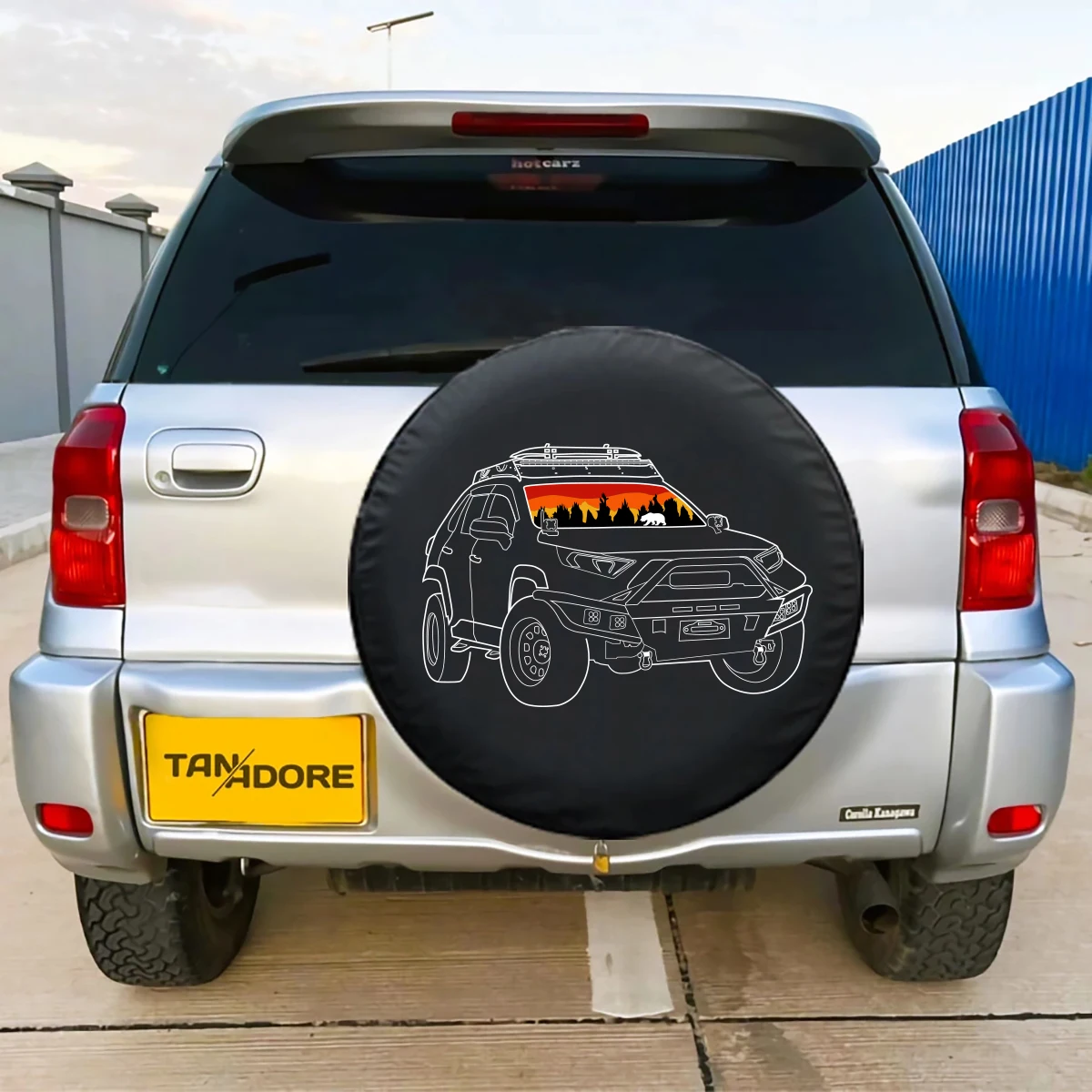 15'' Ersatzreifenabdeckung Schutzabdeckung für Toyota RAV4 Dia. 72-74 – Bild 2
