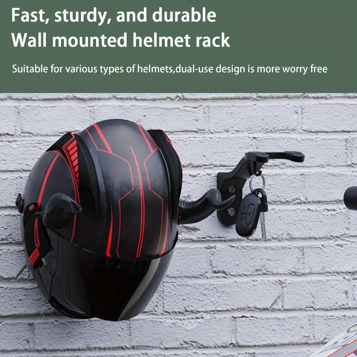 Motorrad Helm Haken Racks Küche Schrank Regal Wand Halterung Haken – Bild 3