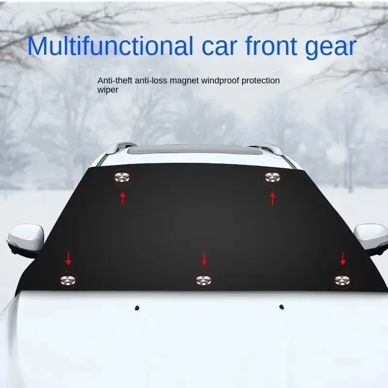 Auto Magnetische Schnee Schild Winter Frontscheibe Abdeckung Anti-frost Sonnenschutz Halbe Auto Abdeckung