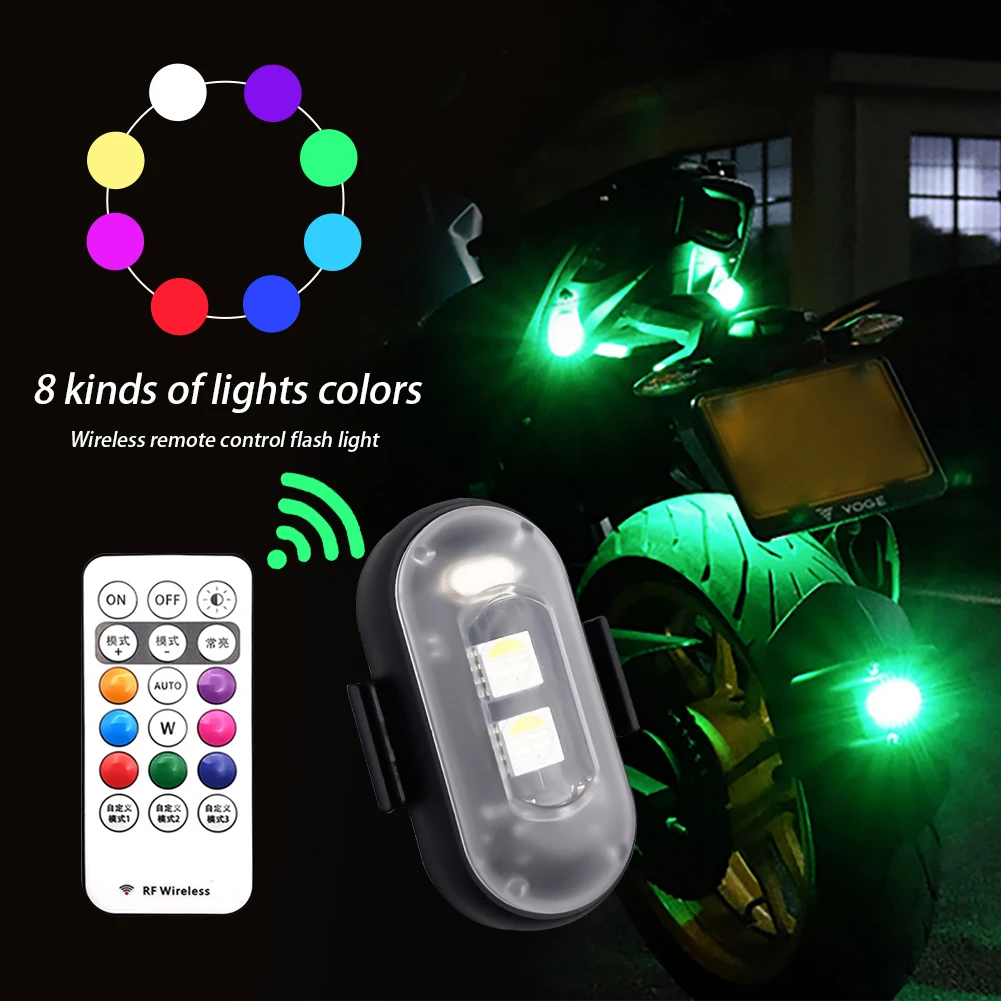 RGB Led Auto Strobe Lichter Motorrad LED-Blitz Position Drahtlose – Bild 5