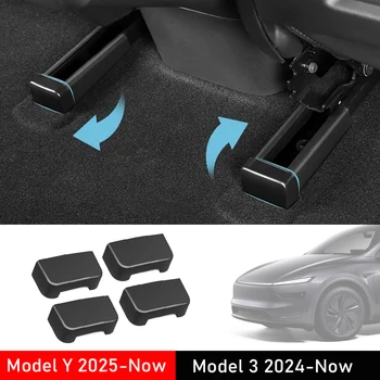 Hinten Sitz Schiene Abdeckung Schutz Für Tesla Modell 3 Y Juniper 2025 Zubehör Rücksitz Kind (4 Stück)