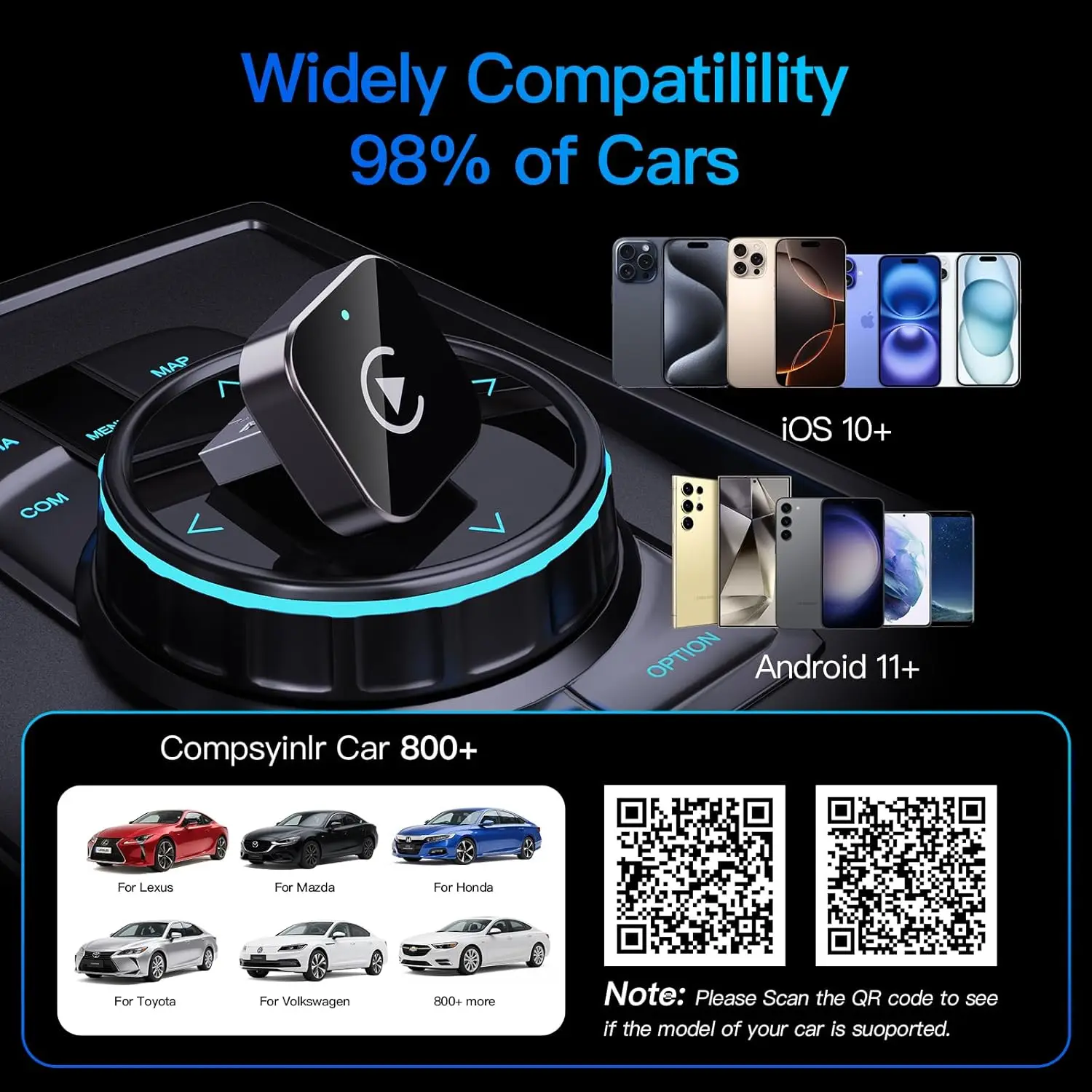 (2026 Verbessert) Kabelloser CarPlay-Adapter für Apple iPhone – Bild 4