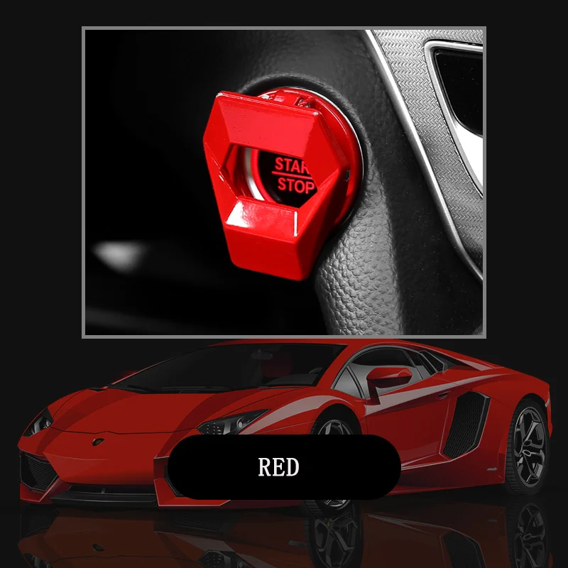 Auto Innen One-Key-Start Zündung Motor Stop Push-Schalter Taste Schutzhülle Dekoration Aufkleber Zubehör