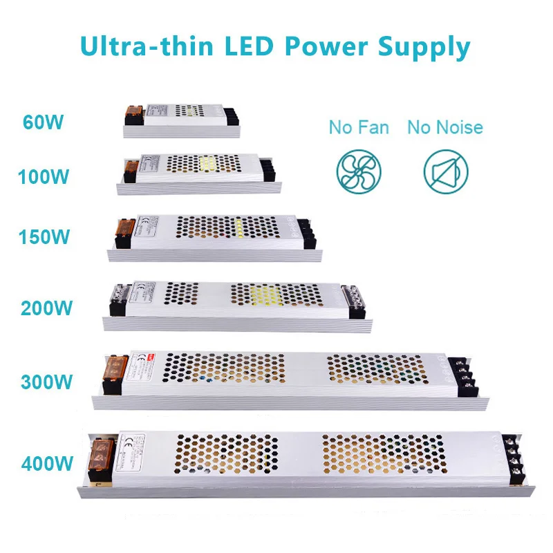 Ultradünnes LED-Netzteil DC 12V 24V Beleuchtungstransformatoren 100W – Bild 5